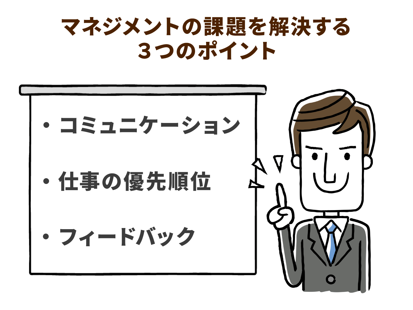 マネジメントの課題を解決する3つのポイント